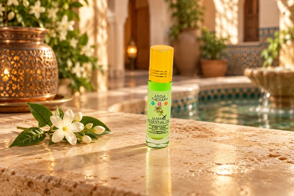 Pr&eacute;paration au jasmin &mdash; mise en sc&egrave;ne dans un riad marocain