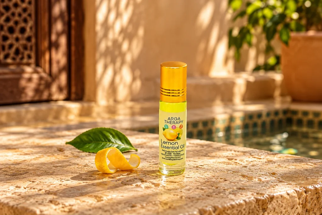 Pr&eacute;paration au citron &mdash; mise en sc&egrave;ne dans un riad marocain